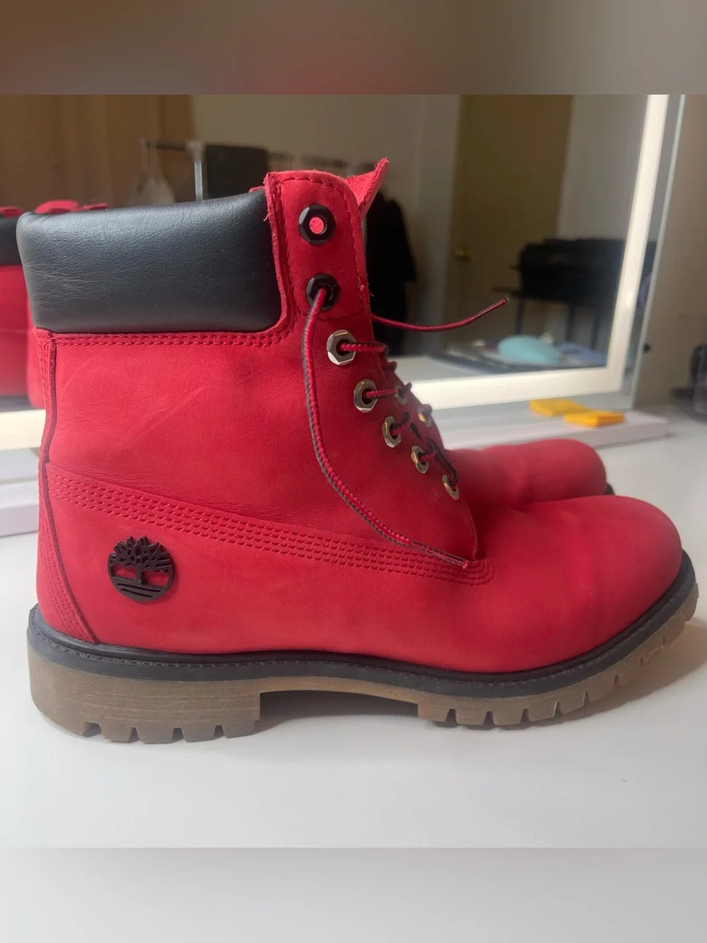 Timberland | Shoes | Mens Timberland Red Nubuck Laceup Boots  display picture 3